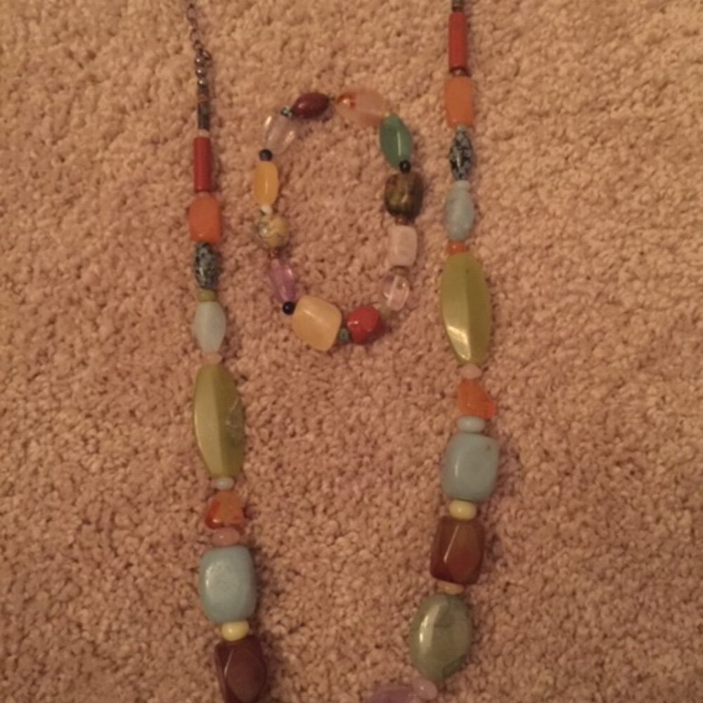 Jay King multi polished stone necklace set